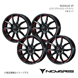 NOVARIS/ROHGUE VF MAZDA2 DJ系 アルミホイール4本セット【16×6.0J 4-100 INSET42 ピアノブラック/レッドライン】0040063×4