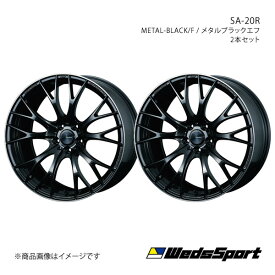 WedsSport/SA-20R ヴェルファイア 30系 2018/1～ 純正タイヤサイズ(235/45-19) アルミホイール2本セット【19×8.5J 5-114.3 INSET38 METAL BLACK/F】0072783×2