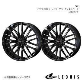 LEONIS/SK マークX 120系 FR アルミホイール2本セット【18×8.0J 5-114.3 INSET42 HYPER BMC】0040968×2