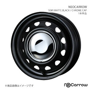 NEOCARROW lIL zC[ 1{Pi 0014043 y14×4.5J 8-100/114.3 INSET45 SEMI MATTE BLACK/CHROME CAPz