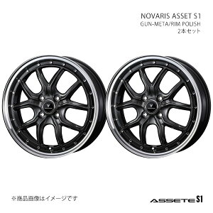 NOVARIS ASSETE S1 �m���@���X�E�A�Z�b�g �G�X���� �z�C�[�� 2�{�Z�b�g 0041339×2 �y15×4.5J 4-100 INSET45 GUN-META/RIM POLISH�z