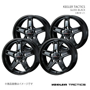 KEELER TACTICS �L�[���[ �^�N�e�B�N�X �z�C�[�� 4�{�Z�b�g 0039737×4 �y18×8.0J 5-150 INSET52 GLOSS BLACK�z
