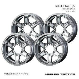 KEELER TACTICS キーラー タクティクス ホイール 4本セット 0039708×4 【16×6.5J 6-139.7 INSET38 HYPER SILVER】