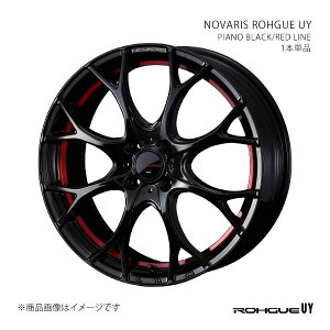 NOVARIS ROHGUE UY m@XE[O [C zC[ 1{Pi 0042163 y17×6.5J 4-100 INSET42 PIANO BLACK/RED LINEz
