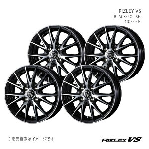 RIZLEY VS ライツレー ブイエス ホイール 4本セット 0039419×4 【15×5.5J 4-100 INSET50 BLACK/POLISH】