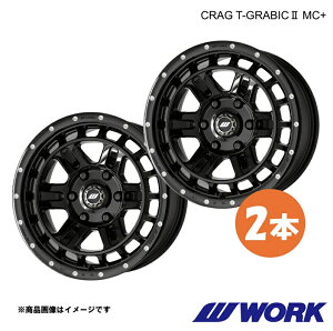 WORK ���[�N �z�C�[�� 2�{ �N���b�O �e�B�[�O���r�b�N2 MC+ 1�s�[�X ek�N���X�@�^�[�{�@4WD 4AA-B38W�y15×5.0J 4-100 INSET45 BLKPM�zCRAG T-GRABIC 2 MC+