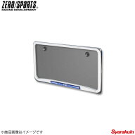 ZEROSPORTS/ゼロスポーツ ライセンスプレートフレーム 専用エンブレム付 クロームメッキ仕上げ スバル全…