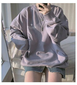 トレーナー レディース プルオーバー クルーネック 長袖 トップス tシャツ スウェット ゆったり カジュアル トレーナー 春 秋 通勤 通学 新品 可愛い 新生活