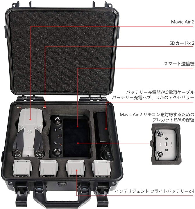 楽天市場】Smatree DJI Mavic Air2 DJI Air 2S 防水ハードケース 