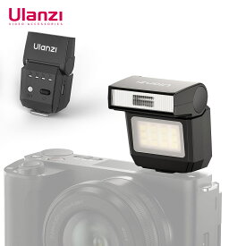 Ulanzi SL03 ミニカメラフラッシュ スピードライト マニュアル スピードライト 90°調整可能 6500K 色温度 4 段階パワーレベル 5600K ライト付き シングルコンタクトホットシューマウント付 Type-C ポケット フラッシュストロボ GR3/Fuji/Sony/Nikon/Canon/Olympus