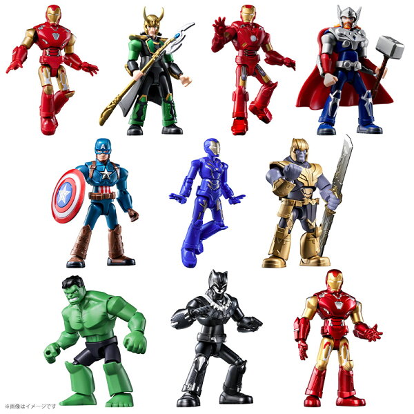 Blokees Figures マーベル インフィニティ・サーガ 第1弾 1BOX9個セット トレーディングフィギュア アイアンマン キャプテンアメリカ ハルク MARVEL ソフビ コレクション ブラインドボックス 男の子 映画 ブロッキーズ ブロッキース