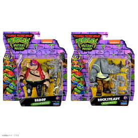アクションフィギュア ミュータント・タートルズ：ミュータント・パニック ビーバップ ロックステディ 可動 TMNT ニンジャタートルズ アメコミ 男の子