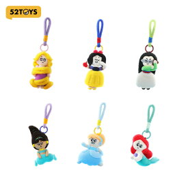 52TOYS BLINDBOX ディズニープリンセス お忍びぬいぐるみストラップ 1BOX6個セット 52トイズ フィギュア マスコット コレクショントイ Disney キャラクターグッズ ブラインドボックス バッグチャーム ラプンツェル 白雪姫 ムーラン ジャスミン シンデレラ アリエル ベル