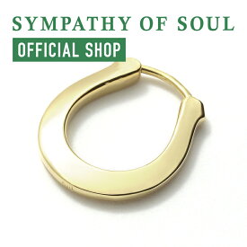 【公式】シンパシーオブソウル SYMPATHY OF SOUL ホースシューフープピアス K18 イエローゴールド 【メーカー直営】 馬蹄 ホースシュー メンズ ピアス 送料無料 | シンパシー オブ ソウル アクセサリー プレゼント ギフト 片耳 フープ ゴールド 誕生日