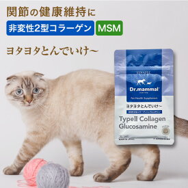 猫 猫用 サプリ 猫 関節サポート 【ヨタヨタとんでいけ〜】 20粒入 国産 Drママル サプリメント 猫 老猫 高齢猫 シニア猫 ねこ 犬 ペット MSM 非変性2型コラーゲン グルコサミン 健康 ペットサプリ シナプス 【販売元直販】 送料無料