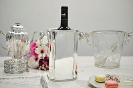 シルバー　スクエア　ワインボトルホルダー　イタリア製　Royal Family ロイヤルファミリー テーブル　キッチン雑貨　ワイン　プレゼント