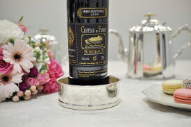シルバー　ボトルコ−スタ−　マホガニー　ワイン　イタリア製　Royal Family ロイヤルファミリー テーブル　キッチン雑貨