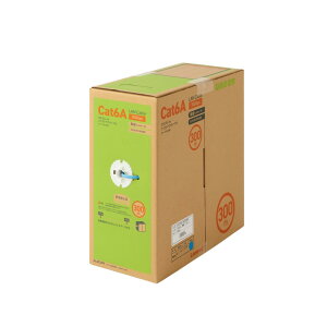 �G���R�� LAN�P�[�u��/CAT6A�Ή�/EU RoHS�w�ߏ���/�R�l�N�^����/�P��/�����b�N�X/300m/�u���[ LD-GPAL/BU300RS