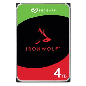 Seagate シーゲイト IronWolf 3.5インチ 【データ復旧 3年付】 4TB 内蔵 ハードディスク HDD CMR 3年保証 6Gb/s 256MB 5400rpm 24時間稼働 PC NAS ST4000VN006