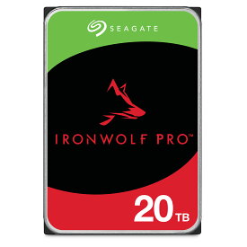 【4/27 9:59まで ポイントUPセール】Seagate シーゲイト IronWolf Pro 3.5インチ 【データ復旧 3年付】 20TB 内蔵 ハードディスク HDD CMR 5年保証 6Gb/s 256MB 7200rpm 24時間稼動 PC NAS ST20000NT001