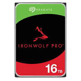 Seagate シーゲイト IronWolf Pro 3.5インチ 【データ復旧 3年付】 16TB 内蔵 ハードディスク HDD CMR 5年保証 6Gb/s 256MB 7200rpm 24時間稼動 PC NAS ST16000NT001