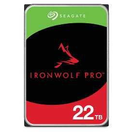 Seagate シーゲイト IronWolf Pro 3.5インチ 【データ復旧 3年付】 22TB 内蔵 ハードディスク HDD CMR 5年保証 6Gb/s 512MB 7200rpm 24時間稼動 PC NAS ST22000NT001