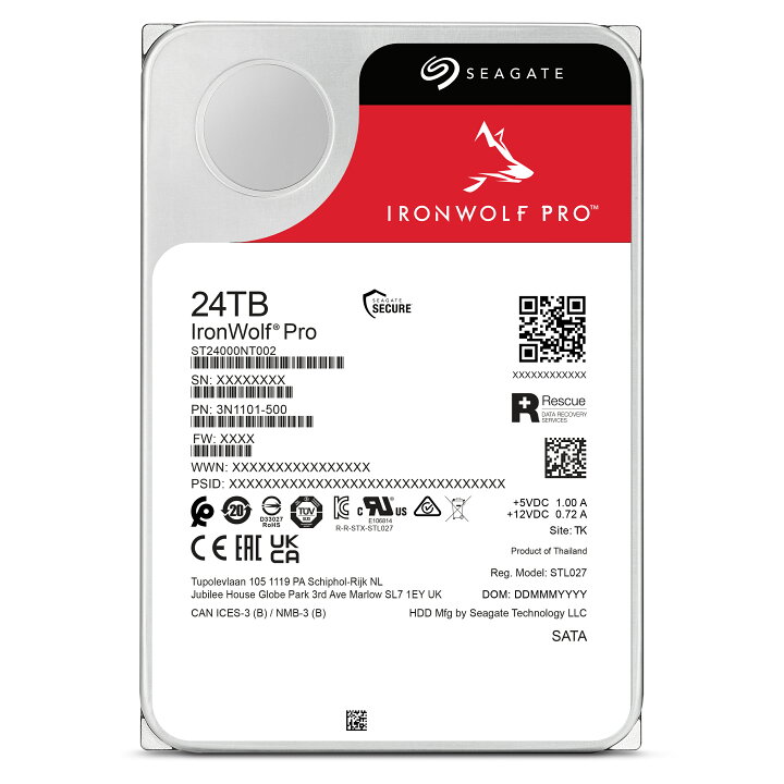 楽天市場】Seagate シーゲイト IronWolf Pro 3.5インチ 【データ復旧 3 