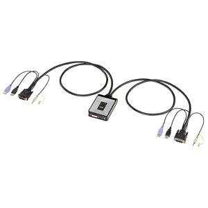�T�����T�v���C �f�B�X�v���C�G�~�����[�V�����Ή�DVI�p�\�R�������ؑ֊�(2:1) SW-KVM2DUN