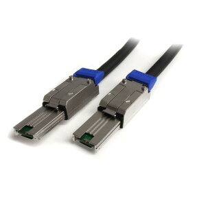 StarTech.com 1m Oڑpmini SASP[u Serial Attached SCSI SFF-8088-SFF-8088 2x SFF-8088 (IX) 1[g ubN ISAS88881