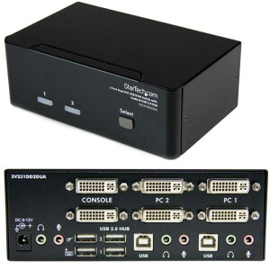 StarTech.com 2|[g fADVIfBXvCΉUSBڑKVMXCb`/PCp\RCPUؑ֊ SV231DD2DUA