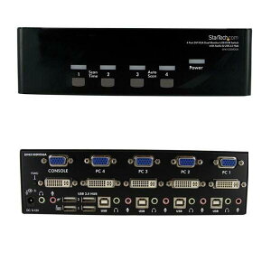 StarTech.com 4|[g fAfBXvC(DVI VGA)ΉUSBڑKVMXCb`/PCp\RCPUؑ֊ SV431DDVDUA