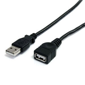 StarTech.com 1.8m ubN USB 2.0P[u USB A IX - USB A X High Speed USB 2.0 480MbpsΉ USB 1.1Ƃ̉ʌ݊ USBEXTAA6BK