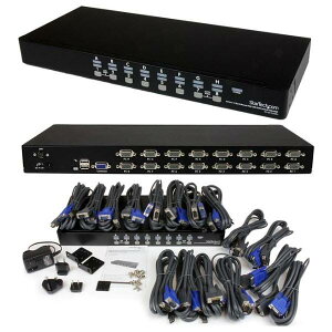StarTech.com 1UbN}EgΉ 16|[g VOVGAfBXvCΉUSBڑKVMXCb`(PCp\RCPUؑ֊) OSD@\ USB VGA KVMP[ut SV1631DUSBUK