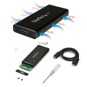 StarTech.com USB Type-CڑSATA M.2 NGFF SSDP[X USB 3.1(10Gbps) USB-CMacBook/ Chrombook PixelΉ Micro B - USB Type-CϊP[u SM21BMU31C3