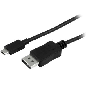 StarTech.com USB-C - DisplayPortfBXvCϊP[u USB Type-C - fBXvC|[gϊA_v^ 1m 4K/60Hz ubN CDP2DPMM1MB