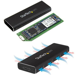 StarTech.com USB 3.0ڑM.2 SATA SSDP[X UASPΉ M.2 (NGFF/ B-Key)Ή\bhXe[ghCuP[X USBoXp[Ή SM2NGFFMBU33