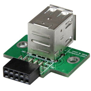 StarTech.com }U[{[hswb_[ڑUSB 2|[gݕϊA_v^ 2x USB A/ X - IDC (10s)/ X USBMBADAPT2