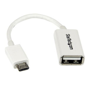StarTech.com 12cm Micro USB OTGϊA_v^ zCg }CNUSBzXgP[u USB A X - USB Micro-B IX UUSBOTGW