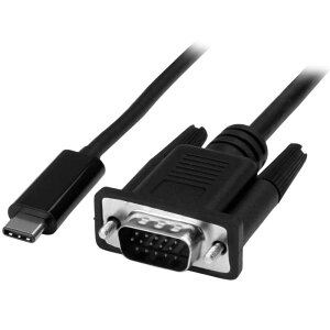 StarTech.com USB-C-VGAfBXvCP[u 2m ubN 1920x1200/1080pΉ USB Type-CڑAiORGBj^P[u CDP2VGAMM2MB