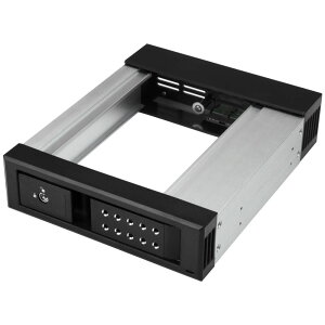 StarTech.com 3.5�C���`SATA/SAS�Ή��n�[�h�f�B�X�N�h���C�u�p�����[�o�u�����b�N 5�C���`�x�C�����^���o�C�����b�N �A���~�j�E���� HSB1SATSASBA