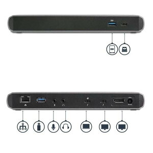 StarTech.com Thunderbolt 3 hbLOXe[V Mac/WindowsΉ fA4Kj^Ή USB PD 85WΉ USB-ChbN TB3DK2DPPD