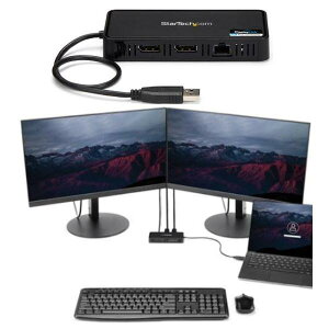 StarTech.com USB 3.0ڑ ~j hbLOXe[V Mac/WindowsΉ fADisplayPortj^Ή 4K/60Hz MKrbgC[Tlbg|[g USBA2DPGB