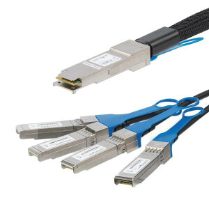 StarTech.com QSFP+ DAC Twinax �u���[�N�A�E�g�P�[�u�� 2m MSA���� 40GbE QSFP4SFPPC2M