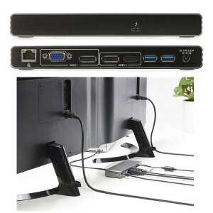 StarTech.com Thunderbolt 3hbLOXe[V fA4K/60Hzj^Ή DP/HDMI/VGAo MacBook Pro/WindowsΉ 85W USB PD TB3DK2DHV