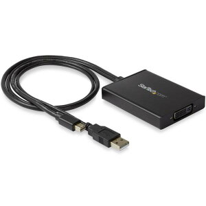 StarTech.com Mini DisplayPort - fANDVI ϊA_v^ ubN USBoXp[Ή DVIANeBufBXvCRo[^ MDP2DVID2
