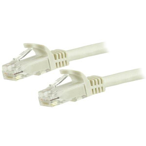 StarTech.com �J�e�S���[6 LAN�P�[�u�� 1.5m �c���܂�h�~RJ45�R�l�N�^ �z���C�g Cat6�M�K�r�b�g�C�[�T�l�b�g�P�[�u�� 24AWG N6PATC150CMWH