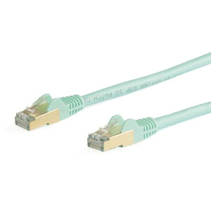 StarTech.com �J�e�S���[6a LAN�P�[�u�� 5m �A�N�A �c���܂�h�~RJ45�R�l�N�^ CAT6a�C�[�T�l�b�g�P�[�u�� 6ASPAT5MAQ