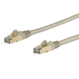 StarTech.com �J�e�S���[6a LAN�P�[�u�� 5m �O���[ �c���܂�h�~RJ45�R�l�N�^ CAT6a�C�[�T�l�b�g�P�[�u�� 6ASPAT5MGR