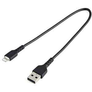StarTech.com ϋvLightning-USB-AP[u 30cm/ubN/A~h@ە⋭/Apple MFiF USB[dP[u RUSBLTMM30CMB