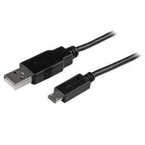 StarTech.com }CNUSB[dP[u 1m/USB-A(4s IX)-USB Micro-B(5s IX)/P[XOɏ[dłXP[u USBAUB1MBK